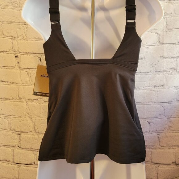 Nike Womens Logo Scoop Neck Tankini Swim Top - Picture 4 of 5